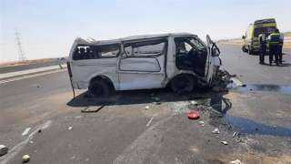 إصابة 13 شخصًا بحادث انقلاب...