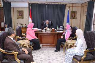 محافظ دمياط يستقبل رئيس المعهد...