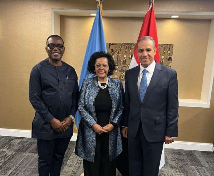 وزير الخارجية والهجرة يلتقي مع المديرة التنفيذية لوكالة الاتحاد الإفريقي للتنمية ”النيباد”