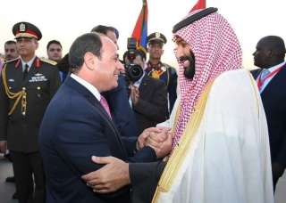 الرئيس السيسى يستقبل ولى العهد...