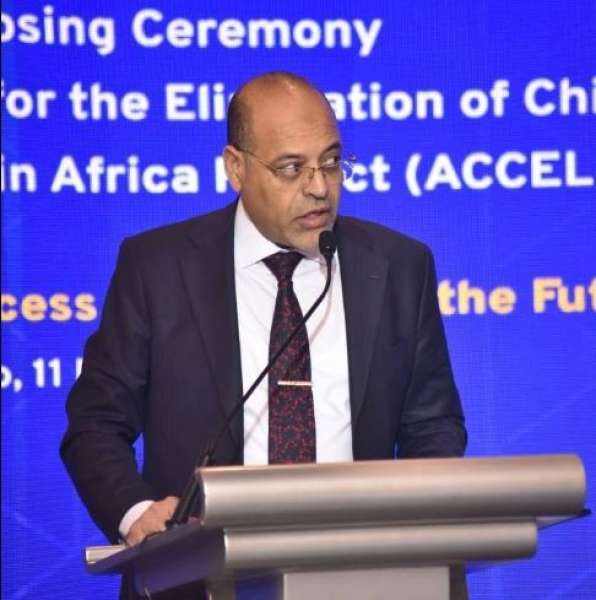 وزير العمل يُلقي كلمة في حفل ختام مشروع ”الإسراع بالقضاء على عمل الأطفال” بالتعاون مع ”منظمة العمل الدولية”