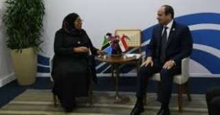 الرئيس السيسى يؤكد لرئيسة تنزانيا...
