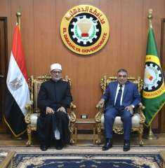 محافظ الدقهلية يستقبل مفتي الجمهورية...