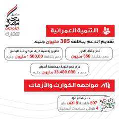 بالإنفوجراف.. صندوق تحيا مصر يعلن...