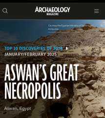 Archaeology Magazine تختار جبانة أسوان...