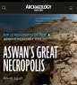Archaeology Magazine تختار جبانة أسوان...