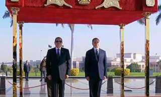 شاهد.. مراسم استقبال الرئيس السيسي...