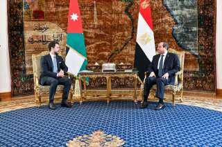 الرئيس السيسي يستقبل الأمير الحسين...