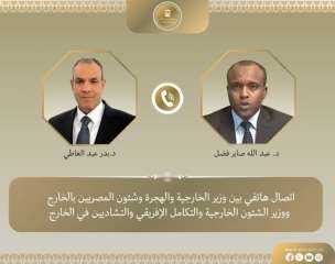 اتصال هاتفي بين وزير الخارجية...