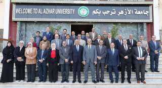 نواب رئيس جامعة الأزهر يستقبلون...