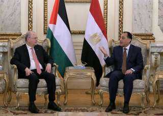 رئيس الوزراء يلتقى نظيره الفلسطيني...