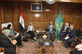 محافظ القليوبية يستقبل سفيرة النرويج...