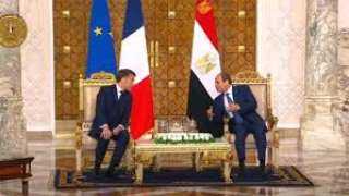 الرئيس السيسى: أشكر الرئيس ماكرون...