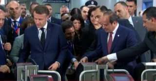 الرئيس السيسى ونظيره الفرنسى يستقلان...