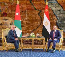 الرئيس السيسى وعاهل الأردن يشددان...