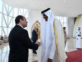 الرئيس السيسى يصل مقر الديوان...