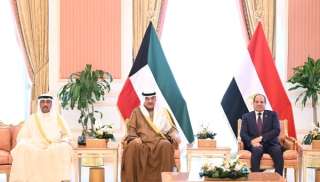 الرئيس السيسى وولى عهد الكويت...