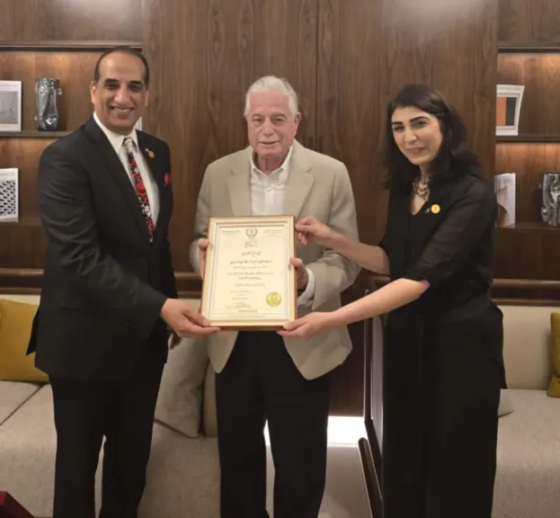 اتحاد المبدعين العرب يمنح مستشار الرئيس السيسي اللواء خالد فودة وسام الإبداع القيادي