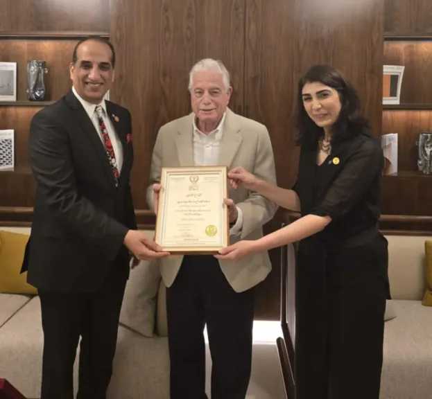 اتحاد المبدعين العرب يمنح مستشار الرئيس السيسي اللواء خالد فودة وسام الإبداع القيادي