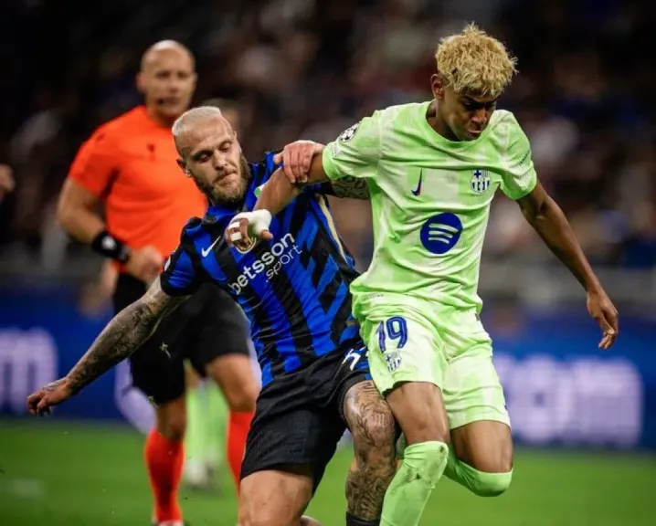 بالرغم من الخروج.. رقم تاريخي للامين يامال أمام انتر ميلان في دوري الأبطال