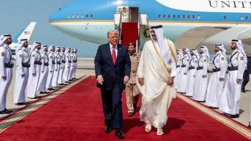 ترامب أنهى زيارته للسعودية... قطر...