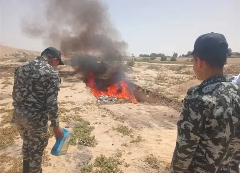 إعدام كمية ضخمة من المواد المخدرة