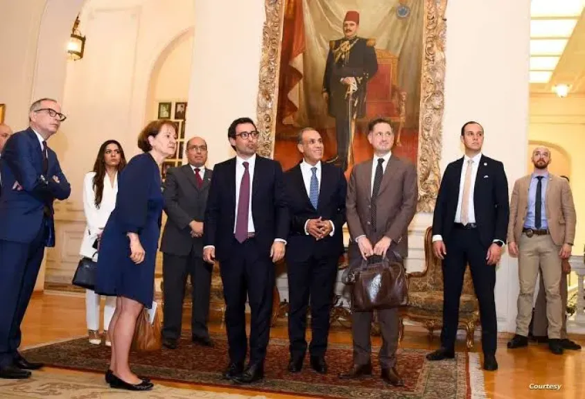 وزيرا الخارجية المصري والفرنسي