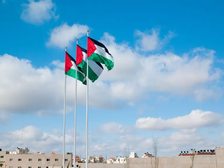 رفع العلم الفلسطيني