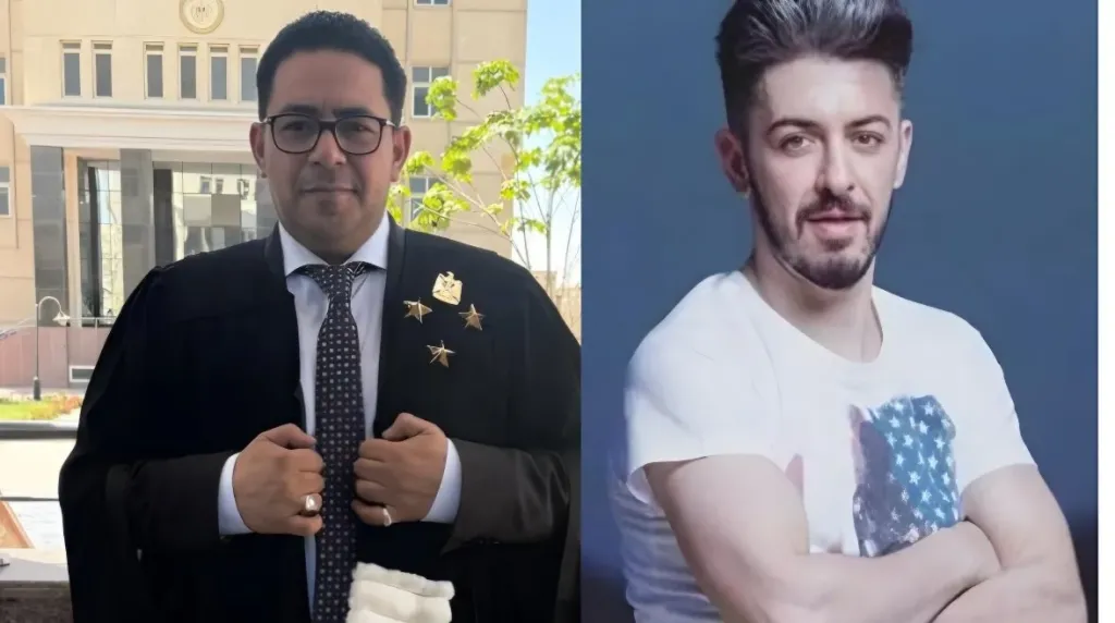 الفنان هيثم محمد ومحاميه