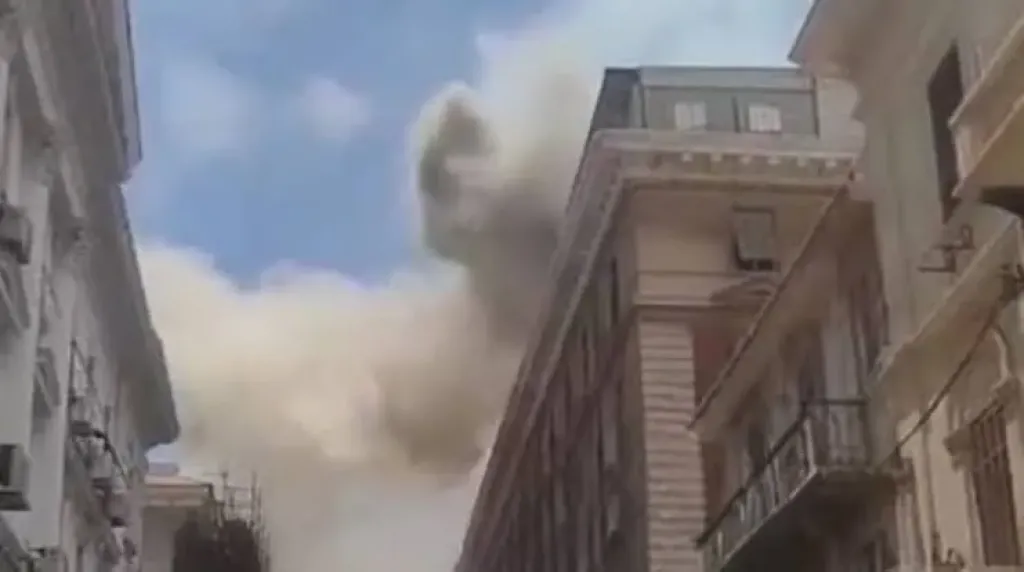 حريق بجواز البنك المركزي بالإسكندرية