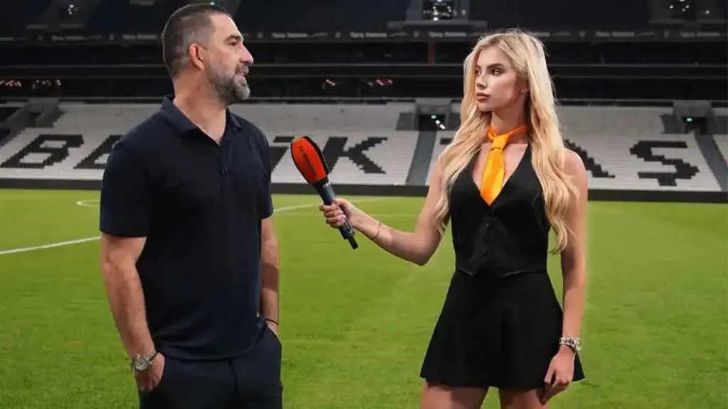 بسبب الملابس؟ أردا توران يتجنب النظر لمذيعة أوكرانية بعد فوز شاختار على بشكتاش في الدوري الأوروبي