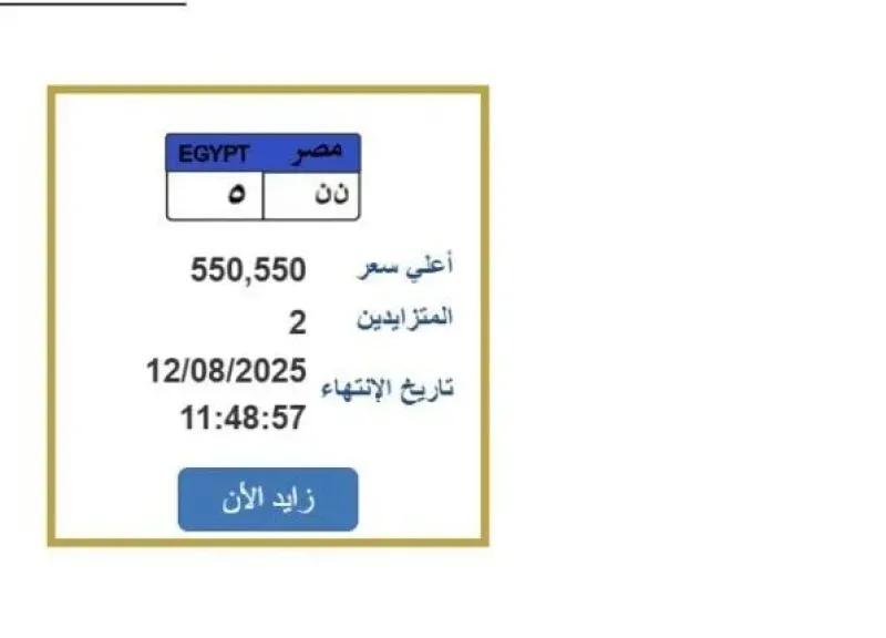 لوحة سيارات فريدة