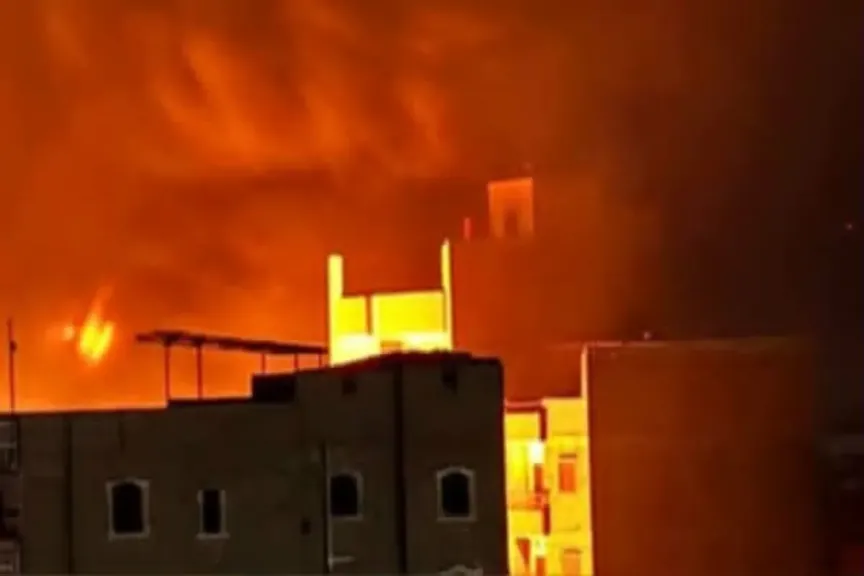 حريق كهرباء إدفو