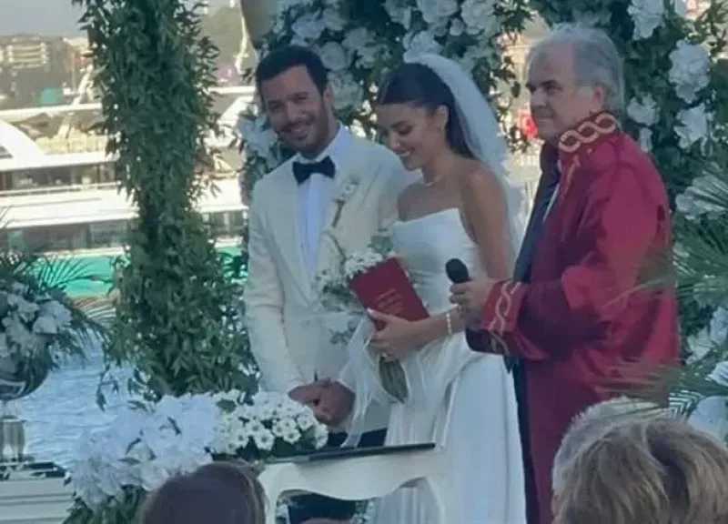 حب ودموع.. هاندا أرتشيل بفستان زفافها على باريش أردوتش تشعل السوشيال ميديا