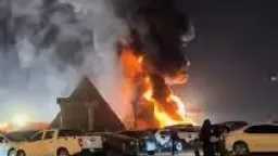 ما هو سبب حريق أهرامات...