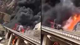 حادث تصادم مروع على طريق...