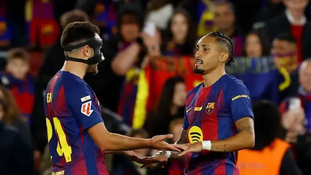 البرازيلي يحسمها.. نتيجة مباراة برشلونة ضد أوساسونا في الدوري الإسباني اليوم