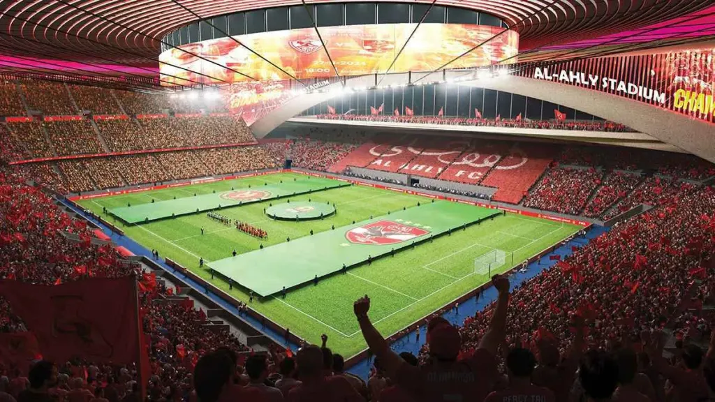 شركة القلعة الحمراء تزيح الستار عن آخر مستجدات مشروع استاد الأهلي المصري