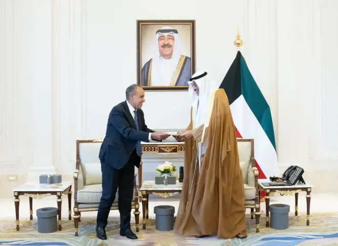 وزير الخارجية يلتقي مع الشيخ صباح خالد الحمد المبارك الصباح ولي عهد دولة الكويت الشقيقة