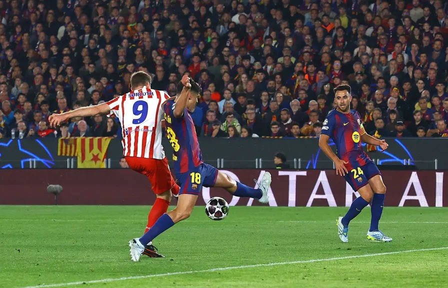 سورلوث يزيد من أوجاع البارسا.. شاهد هدف سورلوث ضد برشلونة في ربع نهائي دوري أبطال أوروبا