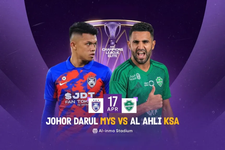 موعد مباراة الأهلي جوهور في ربع نهائي دوري أبطال آسيا والقنوات الناقلة مجانًا