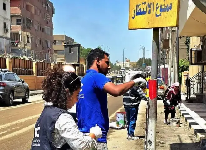 مبادرة ” أسوان بشبابها أجمل ” تواصل أعمال النظافة والتجميل والتطوير داخل كوم أمبو