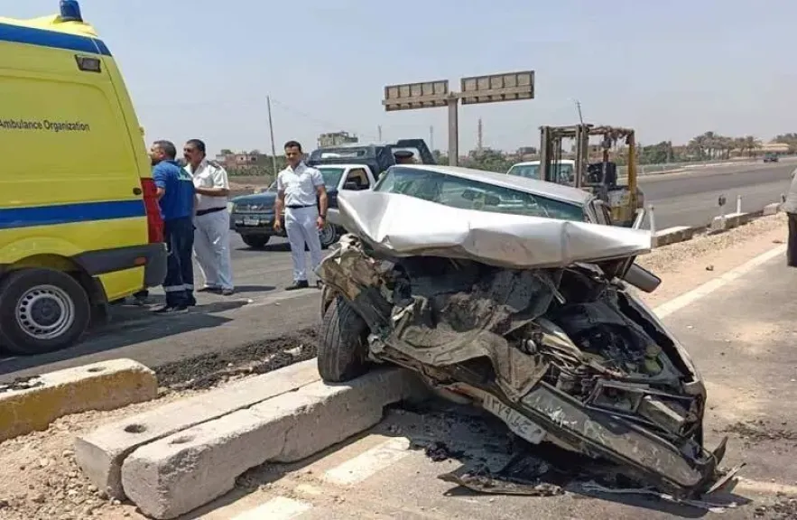 حادث تصادم مريع تسبب في اصابة 5 مصابين | على الطريق الصحراوي الغربي بأسيوط
