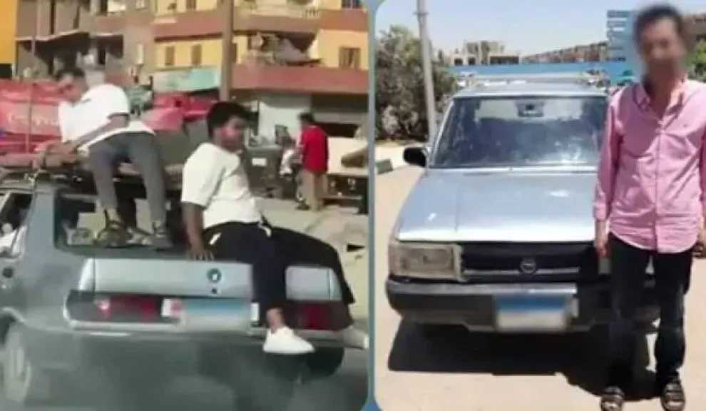 السماح لأطفاله بالجلوس خارج نوافذ السيارة.. ضبط قائد سيارة ظهر في فيديو بالقاهرة
