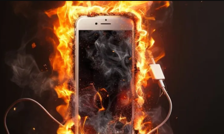 حريق بسبب شاحن