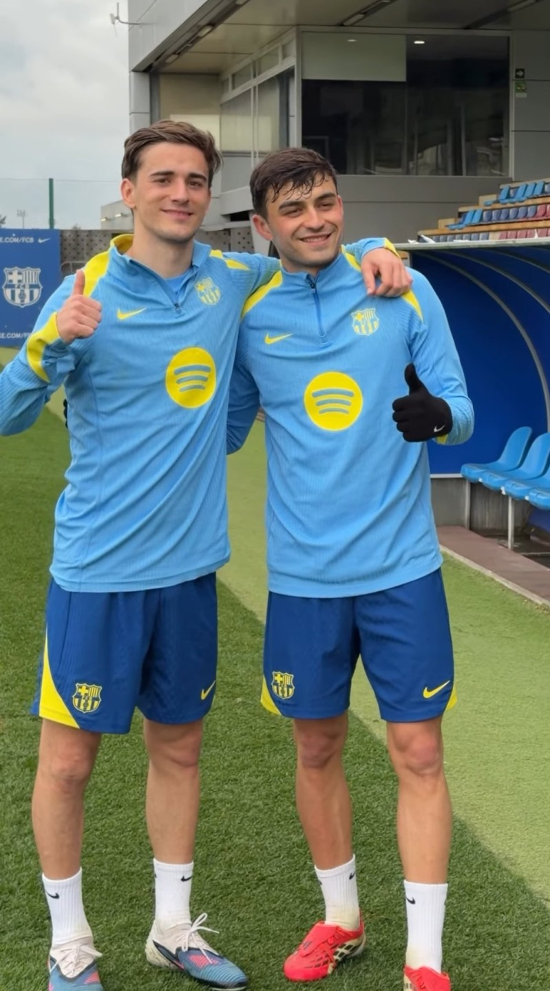 غافي من تدريبات برشلونة اليوم 